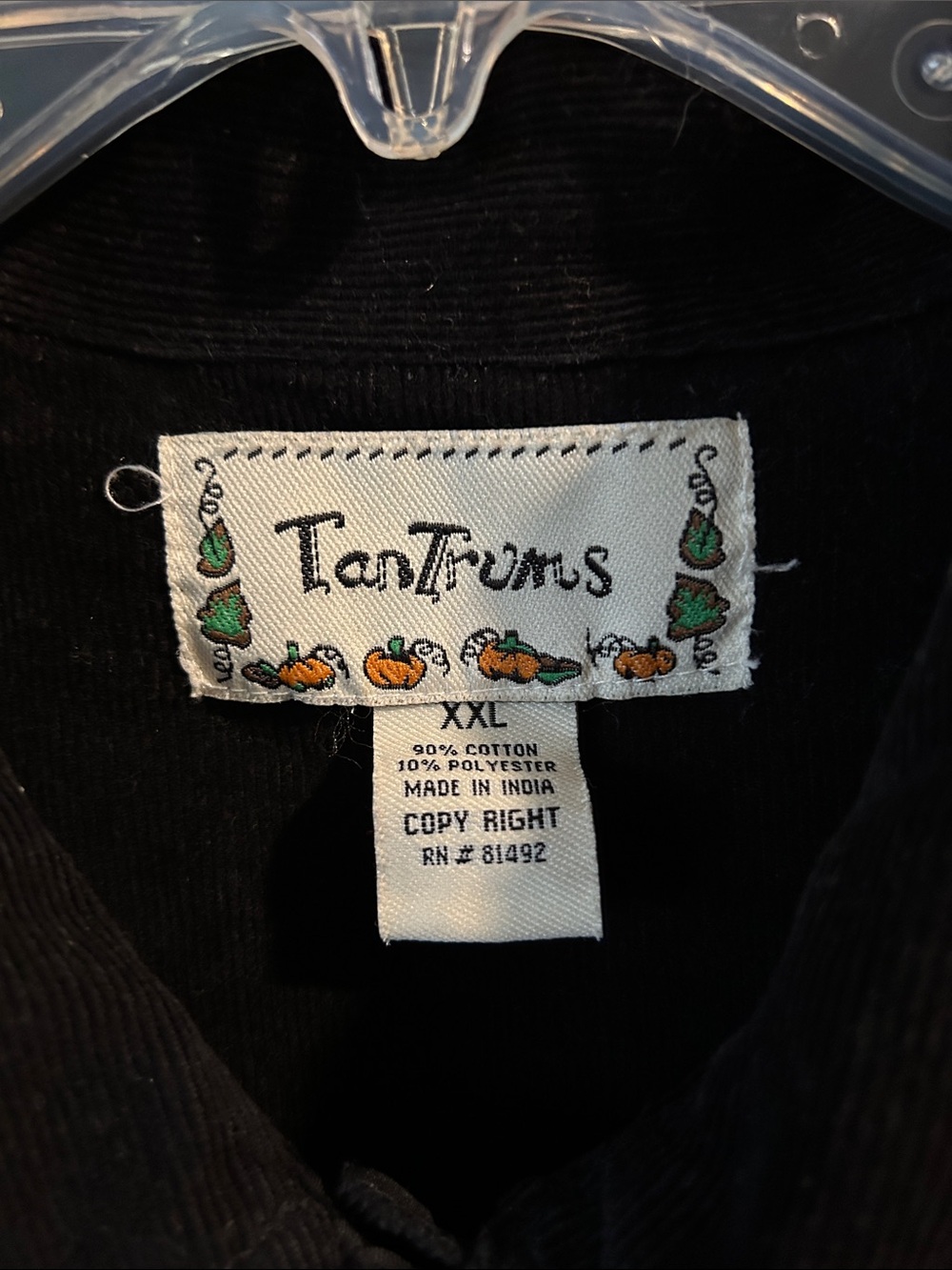 Tantrums Black Halloween Patchwork Vest with Embroidered Spiders - Picture 2 of 6